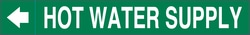 Brady&trade;&nbsp;Hot Water Supply Plenum Duct Marker, White on Green