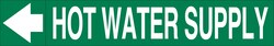 Brady Hot Water Supply Plenum Duct Marker, White on Green 8 in. or Larger | Buy Online | Brady&trade; | Fisher Scientific