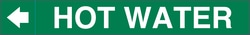 Brady&trade;&nbsp;Hot Water Plenum Duct Marker, White on Green