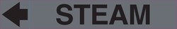 Brady Steam Plenum Duct Marker, Black on Gray 8 in. or Larger | Buy Online | Brady&trade; | Fisher Scientific