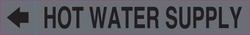 Brady&trade;&nbsp;Hot Water Supply Plenum Duct Marker, Black on Gray