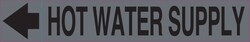 Brady Hot Water Supply Plenum Duct Marker, Black on Gray 8 in. or Larger | Buy Online | Brady&trade; | Fisher Scientific