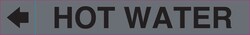 Brady&trade;&nbsp;Hot Water Plenum Duct Marker, Black on Gray