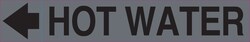 Brady Hot Water Plenum Duct Marker, Black on Gray 8 in. or Larger | Buy Online | Brady&trade; | Fisher Scientific
