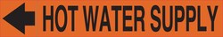 Brady Hot Water Supply Plenum Duct Marker, Black on Orange 8 in. or Larger | Buy Online | Brady&trade; | Fisher Scientific