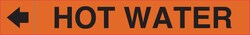 Brady&trade;&nbsp;Hot Water Plenum Duct Marker, Black on Orange