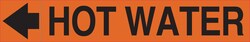 Brady Hot Water Plenum Duct Marker, Black on Orange 8 in. or Larger | Buy Online | Brady&trade; | Fisher Scientific