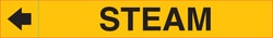 Brady&trade;&nbsp;Steam Plenum Duct Marker, Black on Yellow