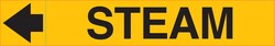 Brady Steam Plenum Duct Marker, Black on Yellow 8 in. or Larger | Buy Online | Brady&trade; | Fisher Scientific