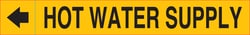 Brady&trade;&nbsp;Hot Water Supply Plenum Duct Marker, Black on Yellow