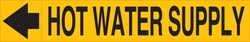Brady Hot Water Supply Plenum Duct Marker, Black on Yellow 8 in. or Larger | Buy Online | Brady&trade; | Fisher Scientific