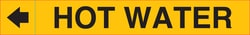 Brady&trade;&nbsp;Hot Water Plenum Duct Marker, Black on Yellow
