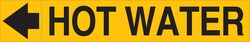 Brady Hot Water Plenum Duct Marker, Black on Yellow 8 in. or Larger | Buy Online | Brady&trade; | Fisher Scientific