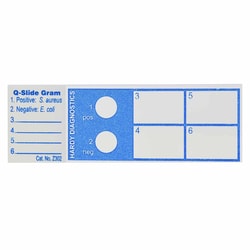 Hardy Diagnostics&nbsp;Q-Slide Gram, Pre-inoculated with E. coli and S. aureus
