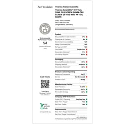 Thermo Scientific SureSTART Specification Certified 20 mL Screw Clear Glass Vial and 24 mm Closed Top Screw Cap Kits for Scintillation, Level 2 20 mL | Buy Online | Thermo Scientific&trade; | Fisher Scientific