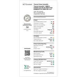Thermo Scientific&trade;&nbsp;9 mm Autosampler Vial Screw Thread Caps and Septa