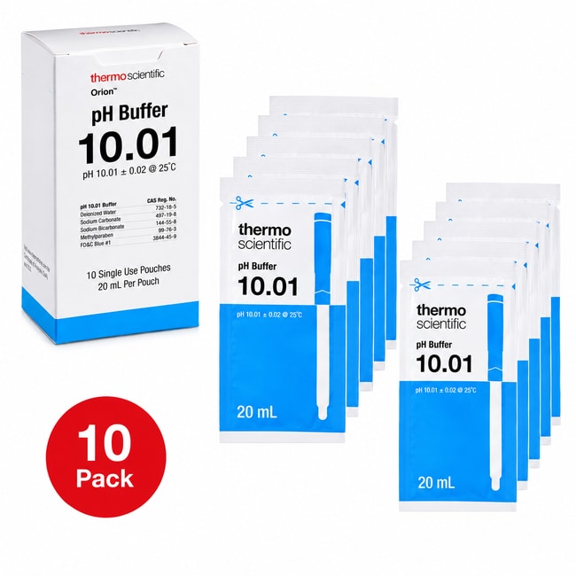 Thermo Scientific Orion pH Buffer Individual Use Pouches 10/Pk