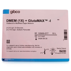 Gibco DMEM, hoher Glukosegehalt, GlutaMAX Supplement, Pyruvat 10 l | Buy Online | Gibco&trade; | Fisher Scientific