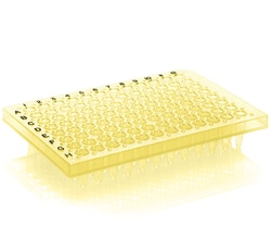 Thermo Scientific&trade;&nbsp;PCR Plate, 96-well, semi-skirted, flat deck, black lettering, yellow