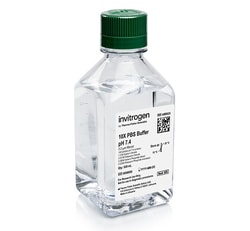 Invitrogen Solución salina tamponada con fosfato PBS (10X) pH 7,4, sin ARNasa 500 mL | Buy Online | Invitrogen&trade; | Fisher Scientific